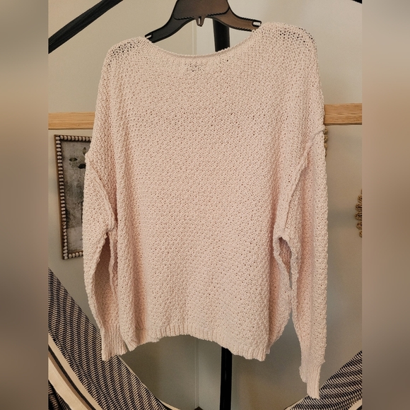 Very Soft Drop Shoulder Cream Sweater - Picture 2 of 5